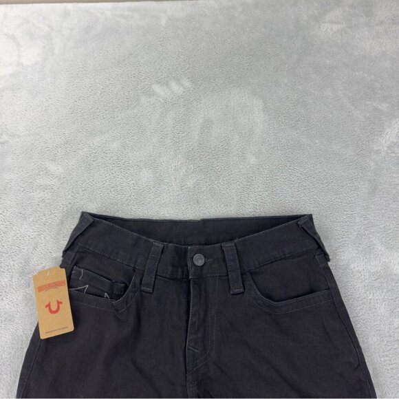 True Religion NWT Men's Size 30x34 Embroidered Zipper Fly Black Denim Jeans - Picture 5 of 10